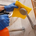 Cleaning chrome bathroom elements